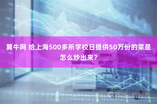 翼牛网 给上海500多所学校日提供50万份的菜是怎么炒出来？